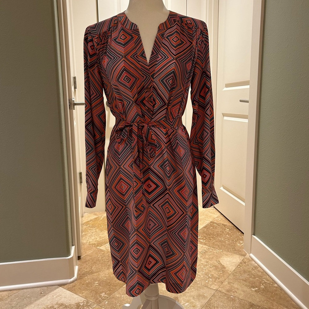 Beautiful Silk Trina Turk Tie Waist Dress